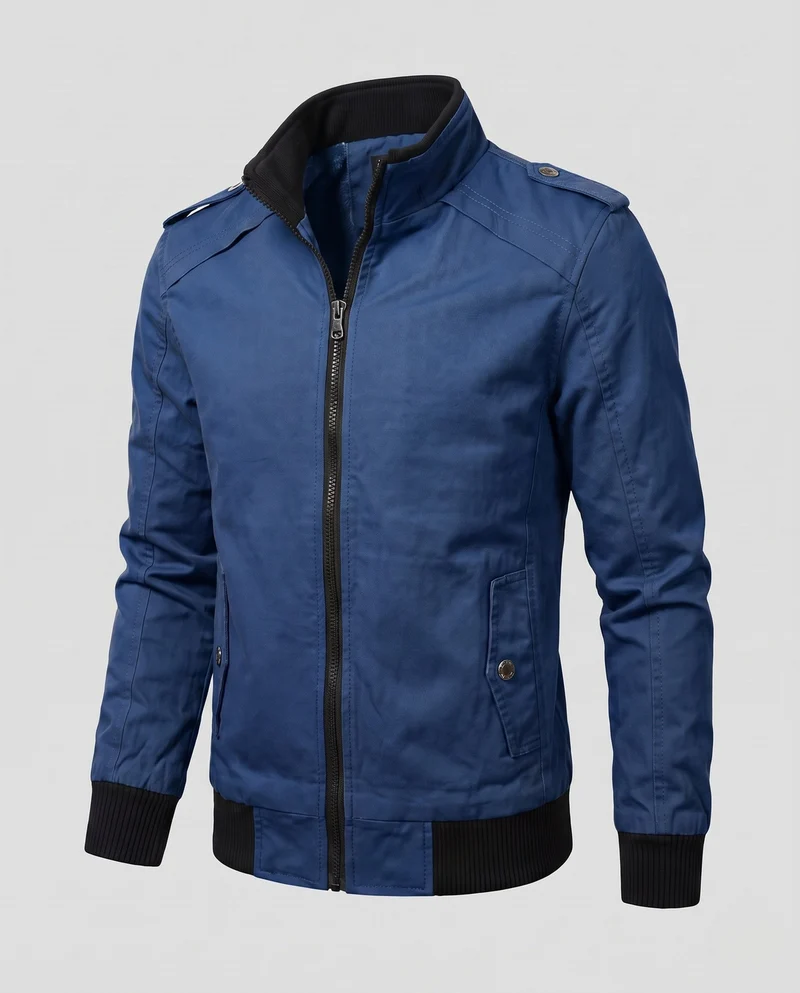 Herren Kurzjacke mit Teddyfutter, Reißverschluss und Schulterklappen Nord Taschen