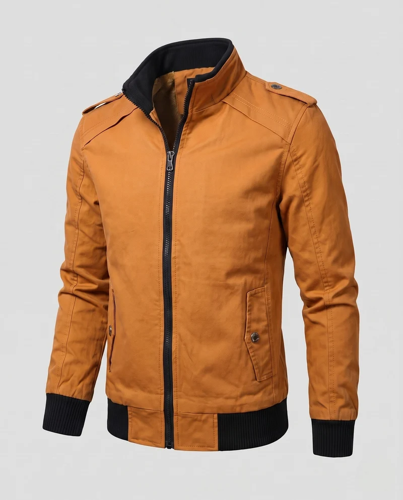 Herren Kurzjacke mit Teddyfutter, Reißverschluss und Schulterklappen Nord Taschen