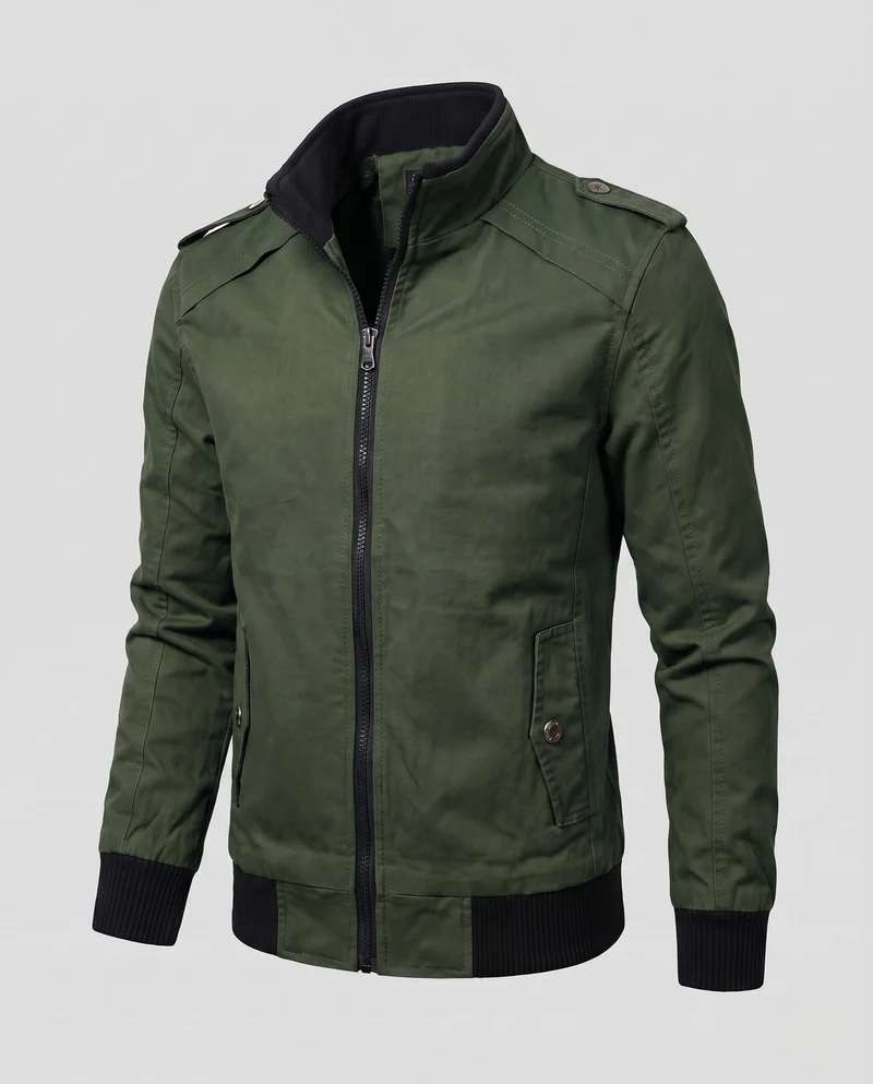 Herren Kurzjacke mit Teddyfutter, Reißverschluss und Schulterklappen Nord Taschen