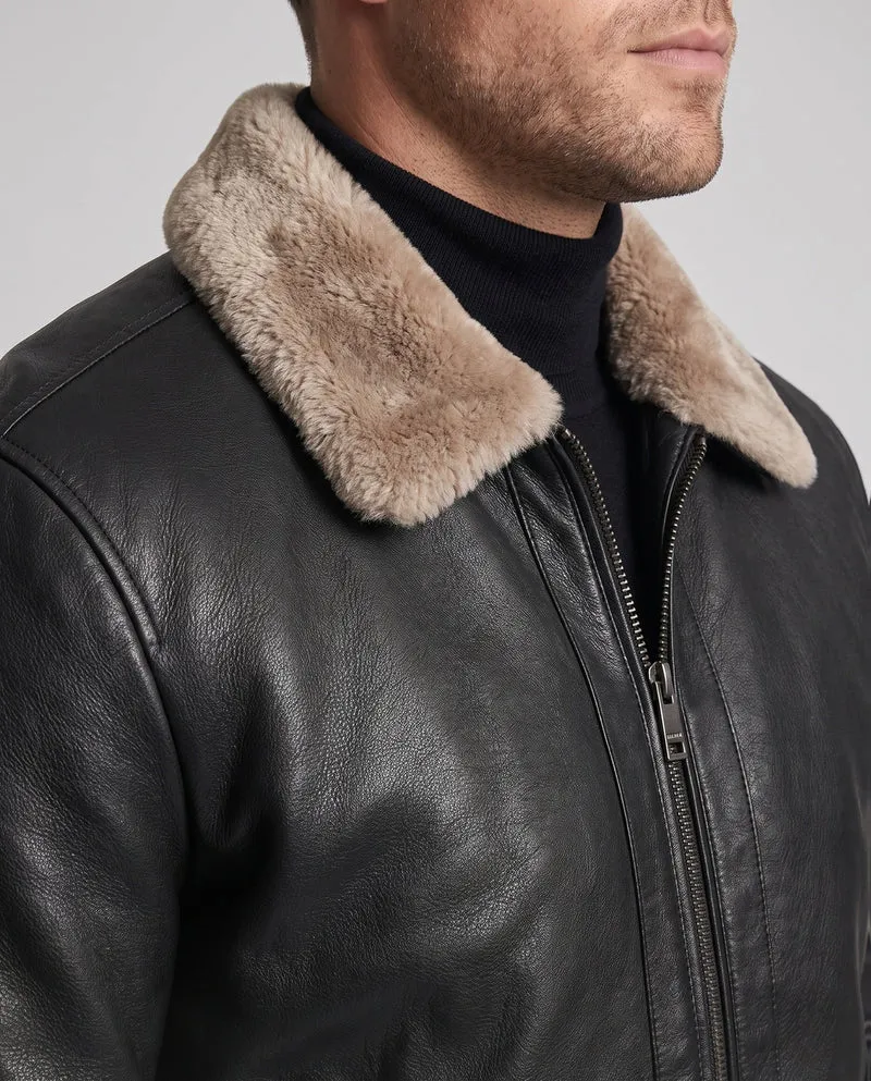 Herren Kurzjacke im Aviator-Look mit Kunstfellkragen und wärmender Polsterung Nord Taschen