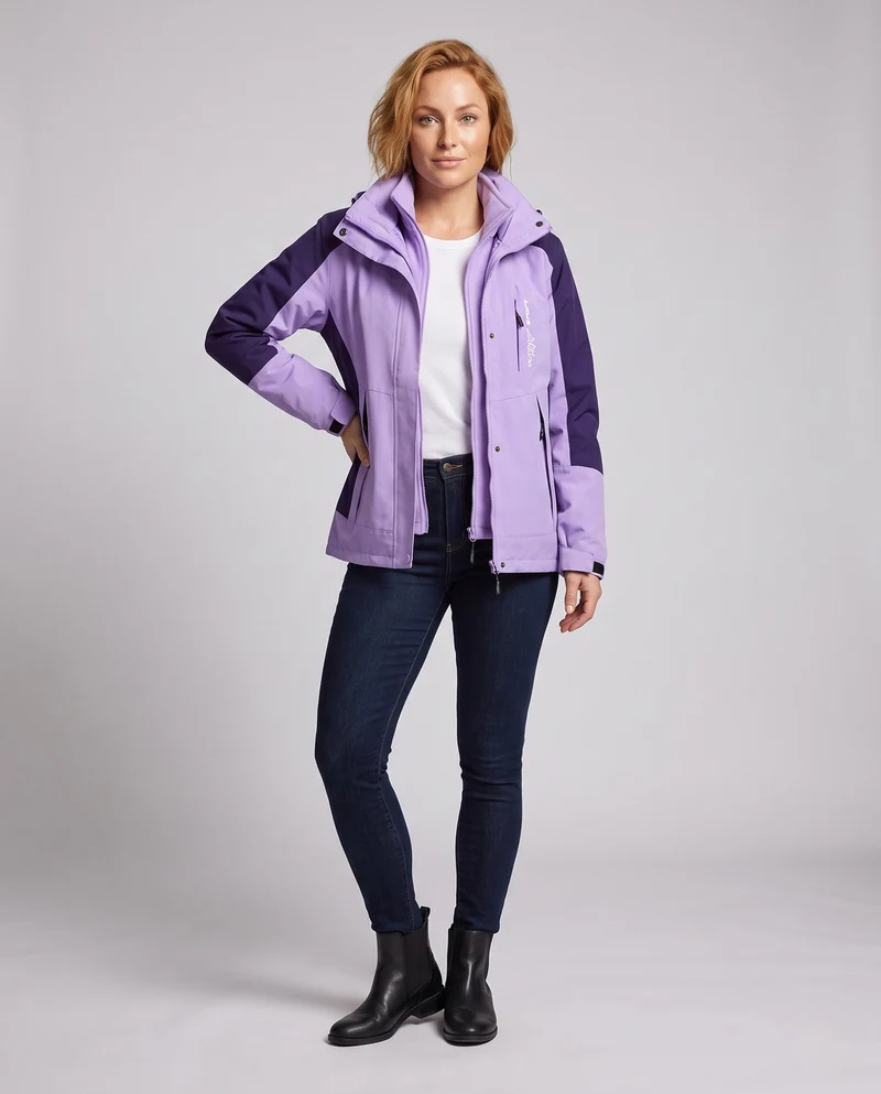 Damen zwei-lagige Softshell-Parka mit wärmendem Fleece-Innenfutter und verstellbarer Kapuze Nord Taschen