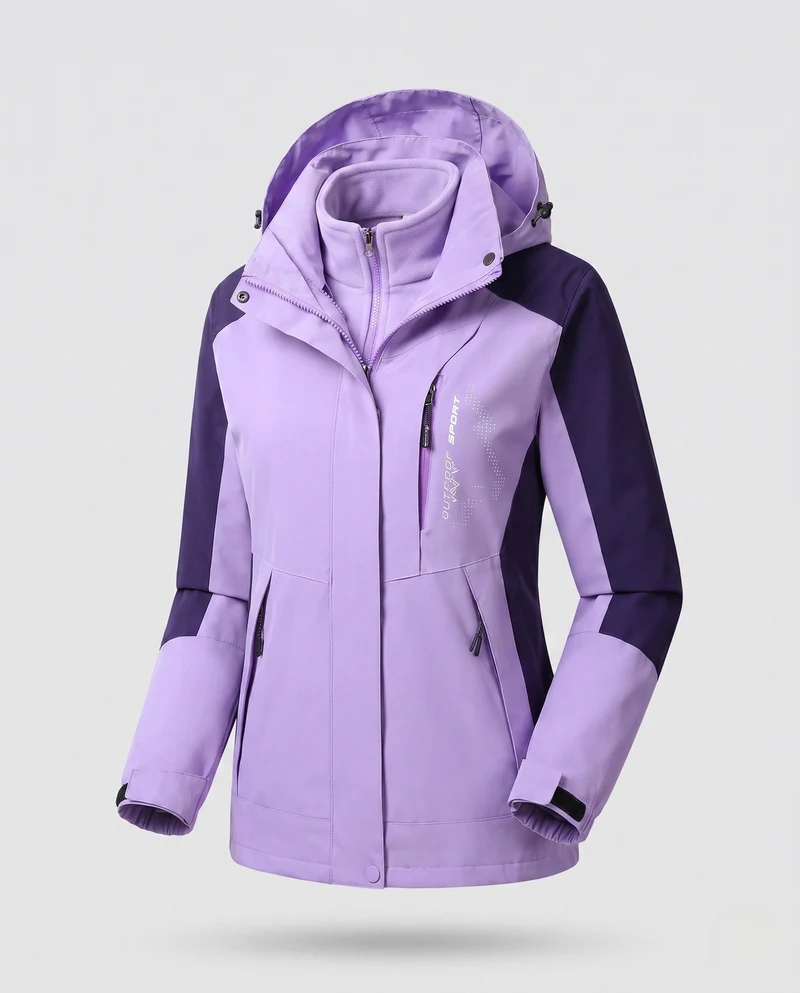 Damen zwei-lagige Softshell-Parka mit wärmendem Fleece-Innenfutter und verstellbarer Kapuze Nord Taschen