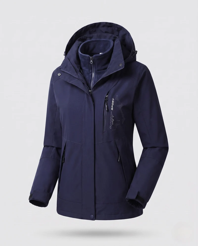 Damen zwei-lagige Softshell-Parka mit wärmendem Fleece-Innenfutter und verstellbarer Kapuze Nord Taschen