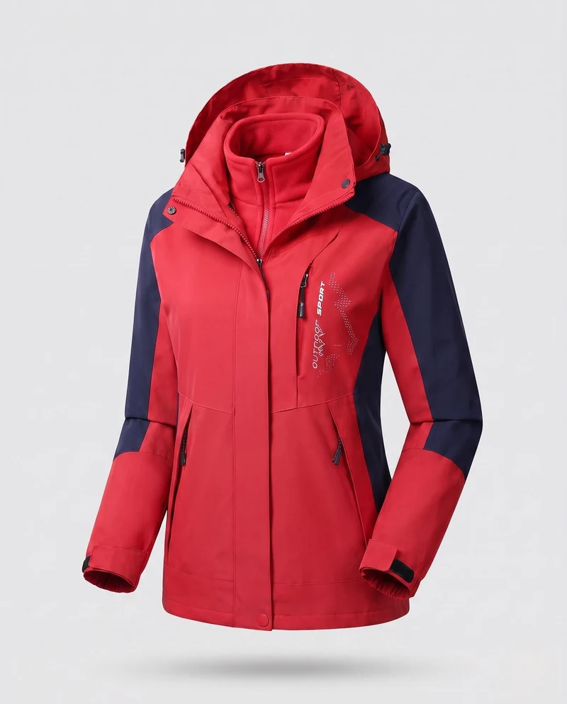 Damen zwei-lagige Softshell-Parka mit wärmendem Fleece-Innenfutter und verstellbarer Kapuze Nord Taschen