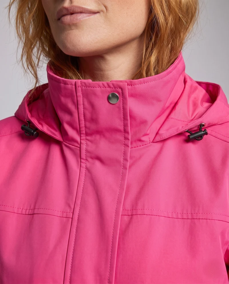 Damen wasserabweisender Parka mit Kapuze, Kordelzug-Taille und Klapptaschen Nord Taschen