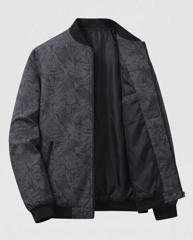 Herren Leichte Bomberjacke mit floralem Print Nord Taschen