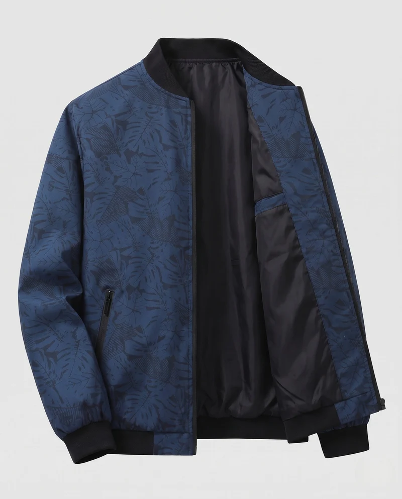 Herren Leichte Bomberjacke mit floralem Print Nord Taschen