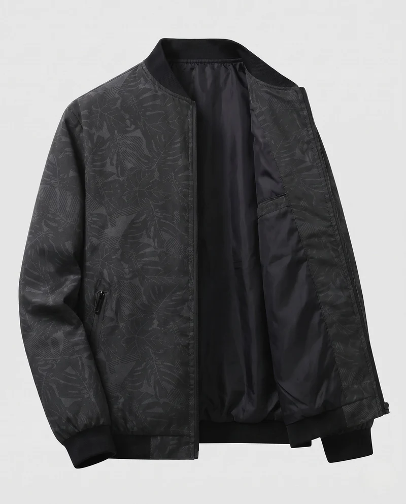 Herren Leichte Bomberjacke mit floralem Print Nord Taschen