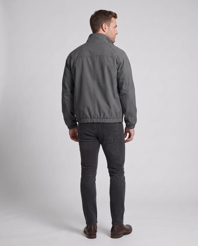 Herren Leichte Freizeitjacke mit hohem Stehkragen Nord Taschen