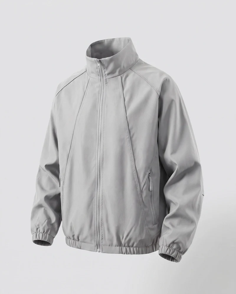 Herren Leichte Freizeitjacke mit hohem Stehkragen Nord Taschen