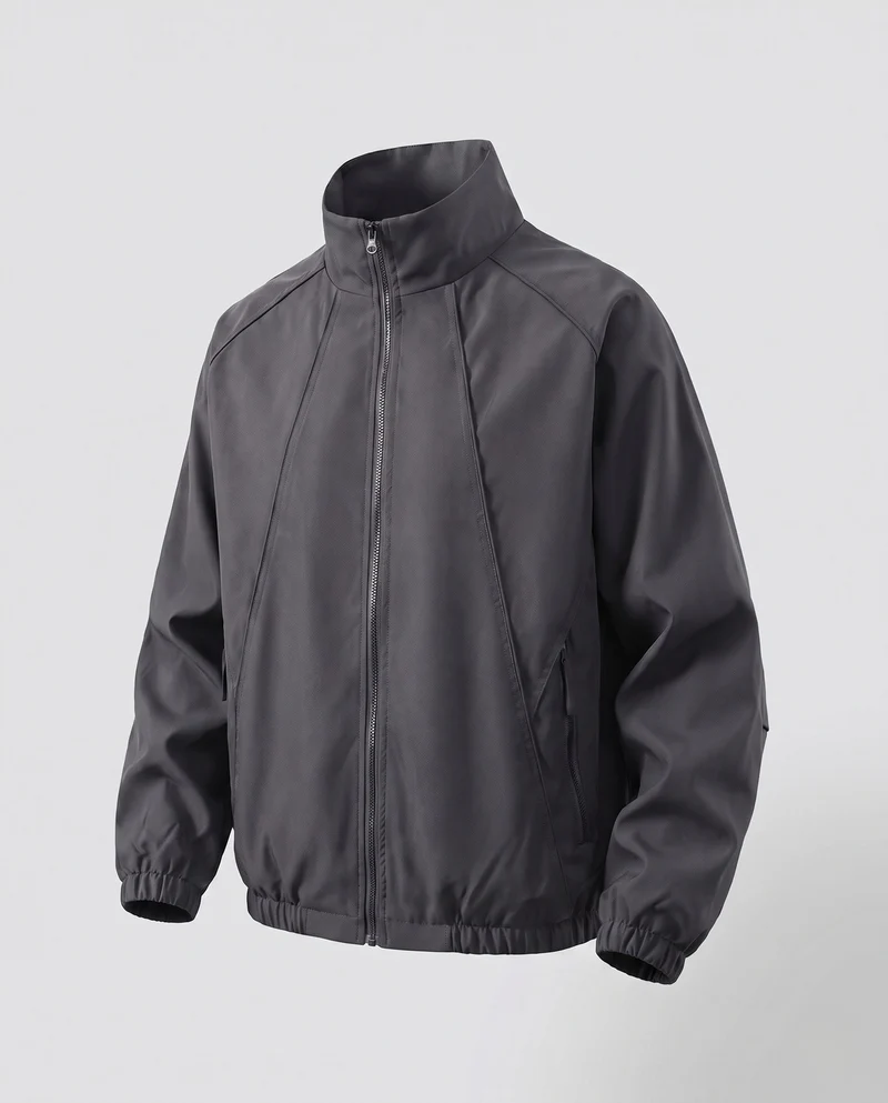 Herren Leichte Freizeitjacke mit hohem Stehkragen Nord Taschen
