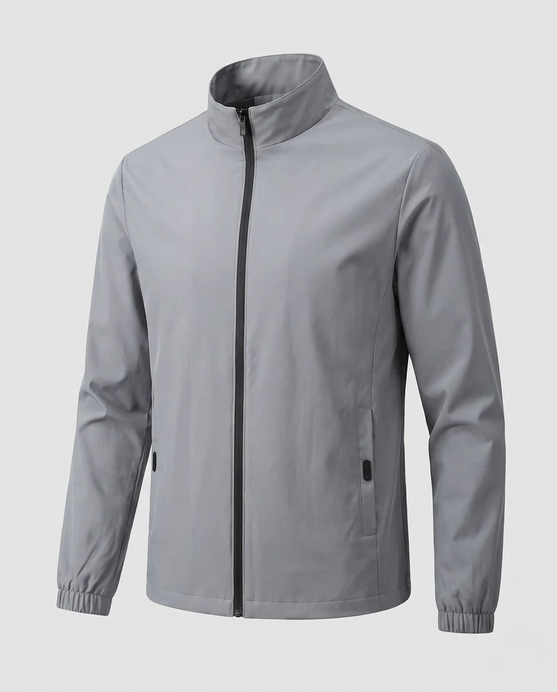 Herren Leichte Freizeitjacke mit Stehkragen Nord Taschen
