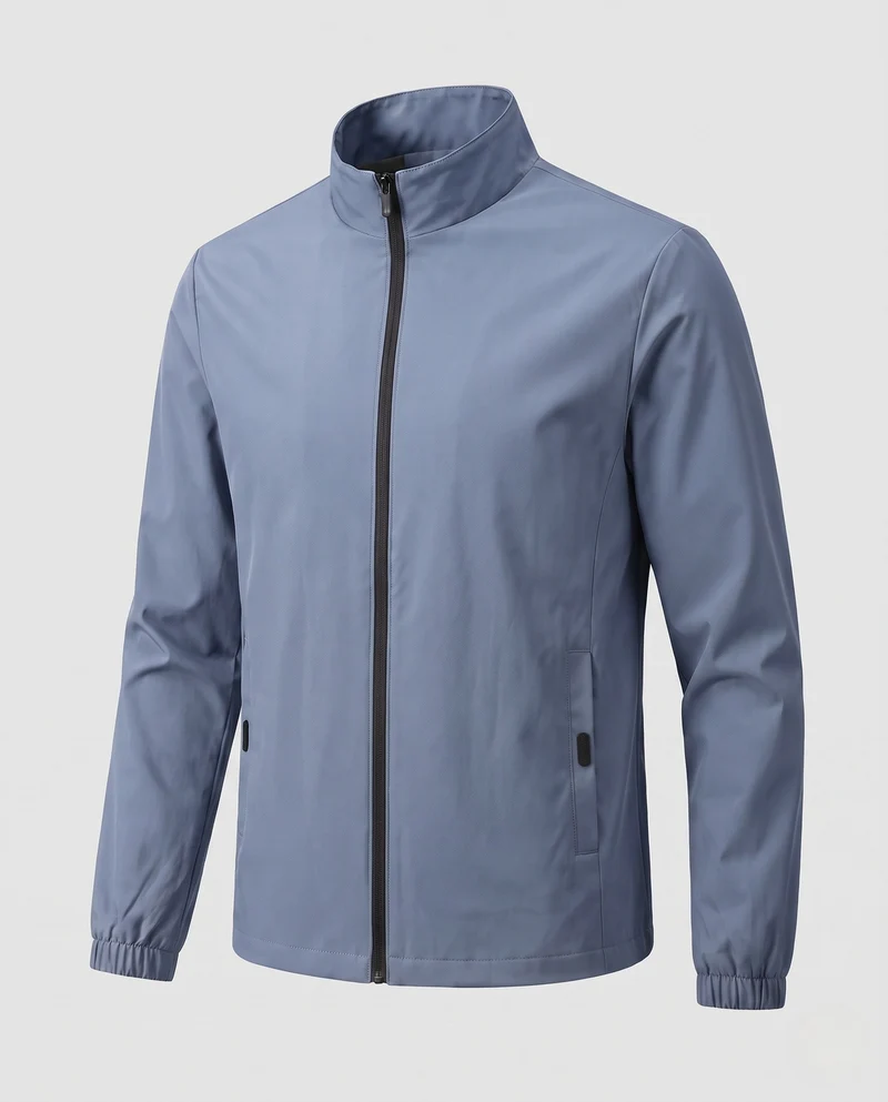 Herren Leichte Freizeitjacke mit Stehkragen Nord Taschen