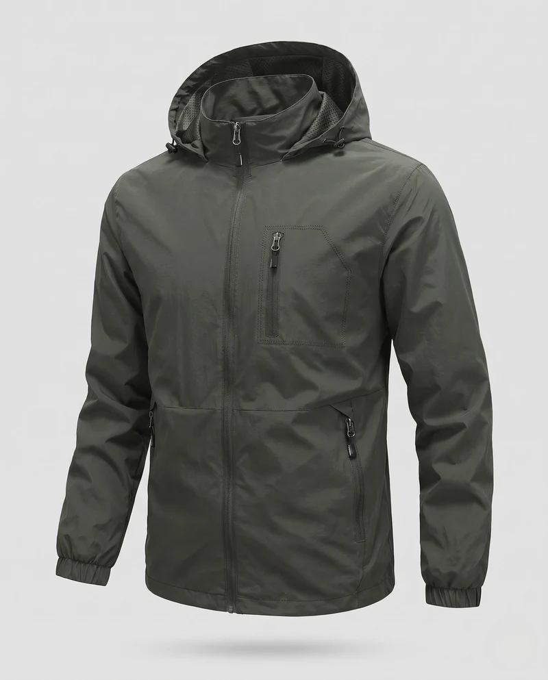 Herren Leichte Freizeitjacke mit verstellbarer Kapuze Nord Taschen
