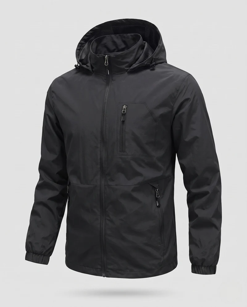Herren Leichte Freizeitjacke mit verstellbarer Kapuze Nord Taschen