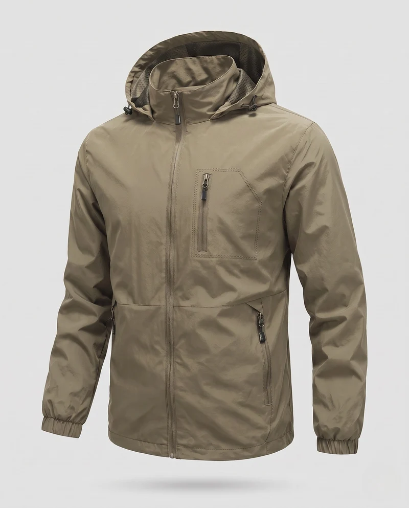 Herren Leichte Freizeitjacke mit verstellbarer Kapuze Nord Taschen