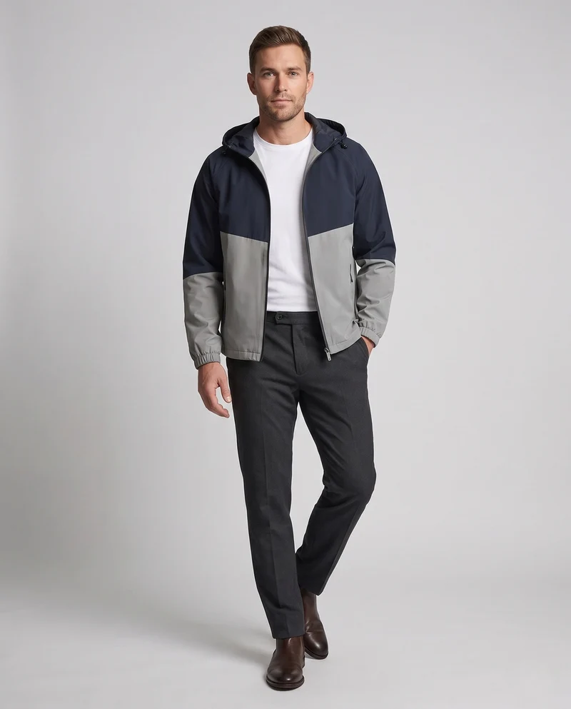 Herren Leichte Funktionsjacke mit Kapuze Nord Taschen