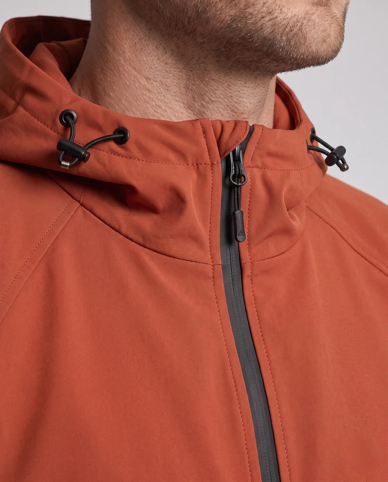 Herren Leichte Funktionsjacke mit verstellbarem Kapuzenkragen Nord Taschen