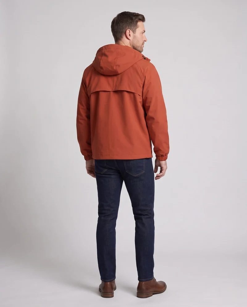 Herren Leichte Funktionsjacke mit verstellbarem Kapuzenkragen Nord Taschen