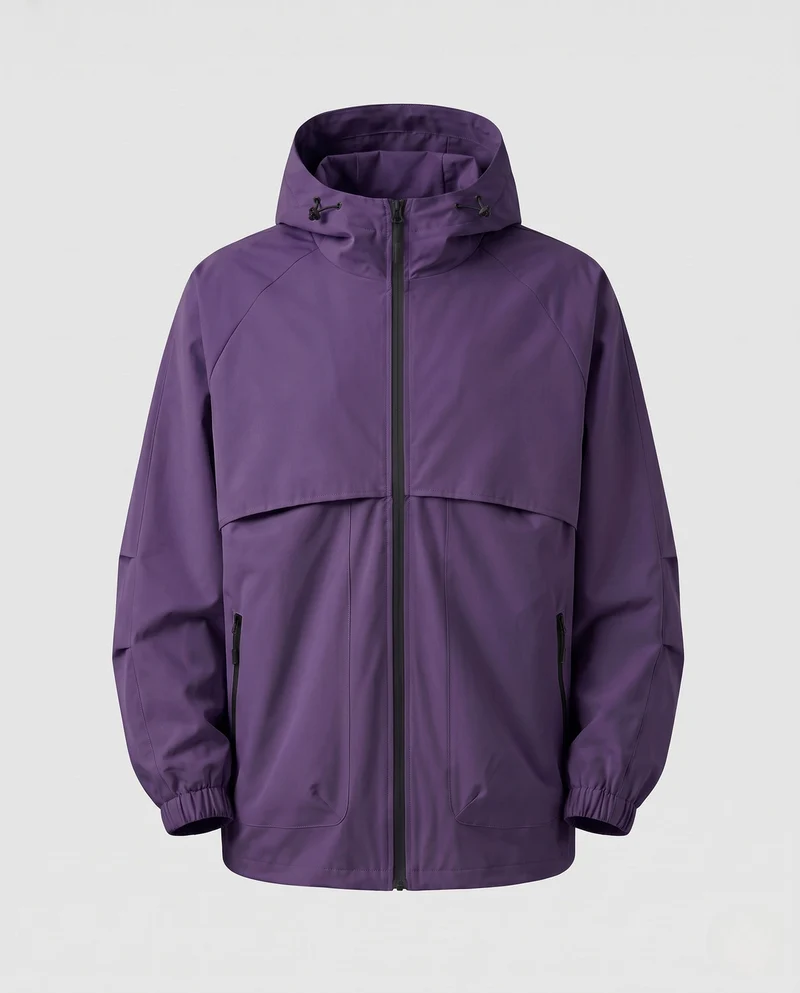 Herren Leichte Funktionsjacke mit verstellbarem Kapuzenkragen Nord Taschen