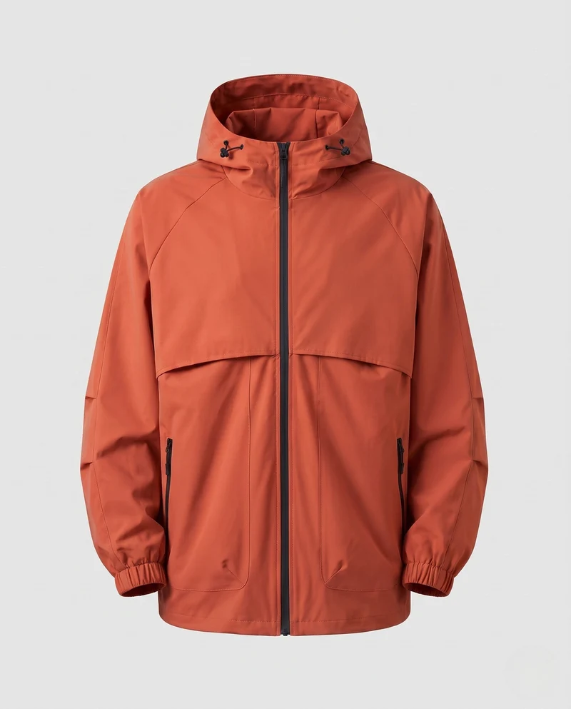 Herren Leichte Funktionsjacke mit verstellbarem Kapuzenkragen Nord Taschen