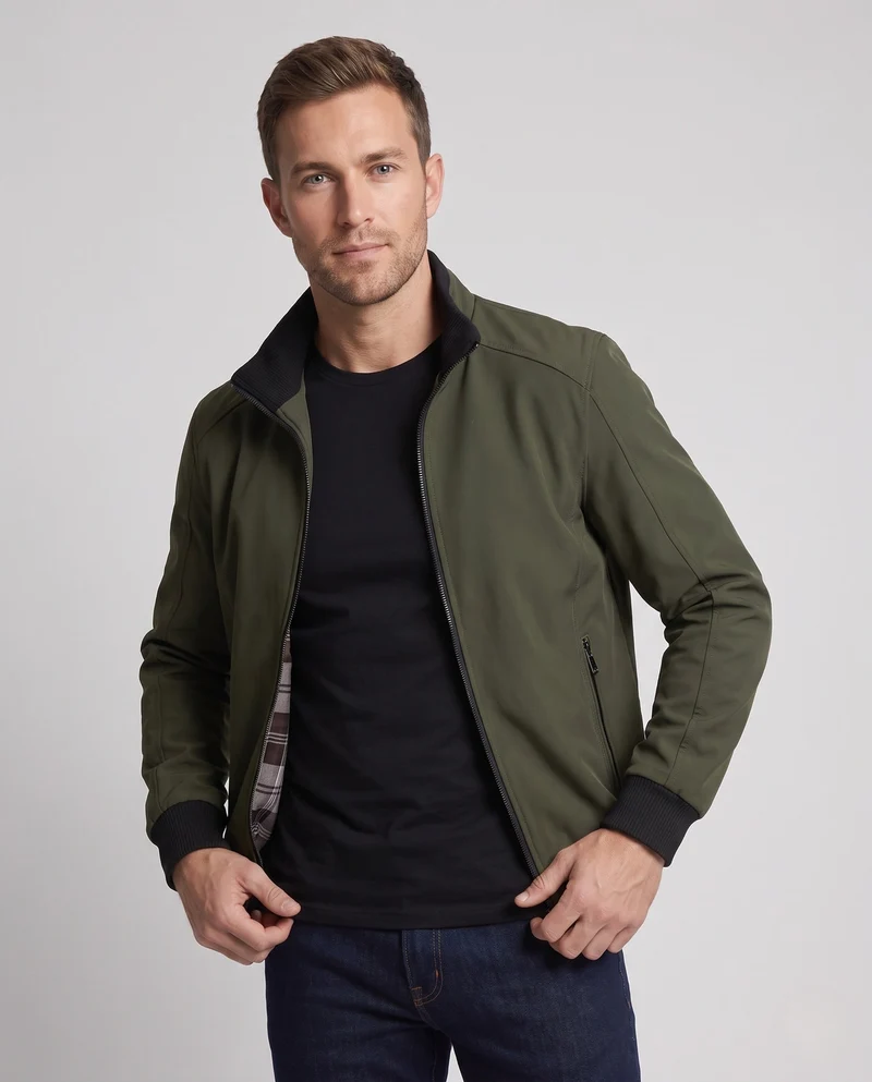 Herren Sportliche Bomberjacke mit Stehkragen Nord Taschen