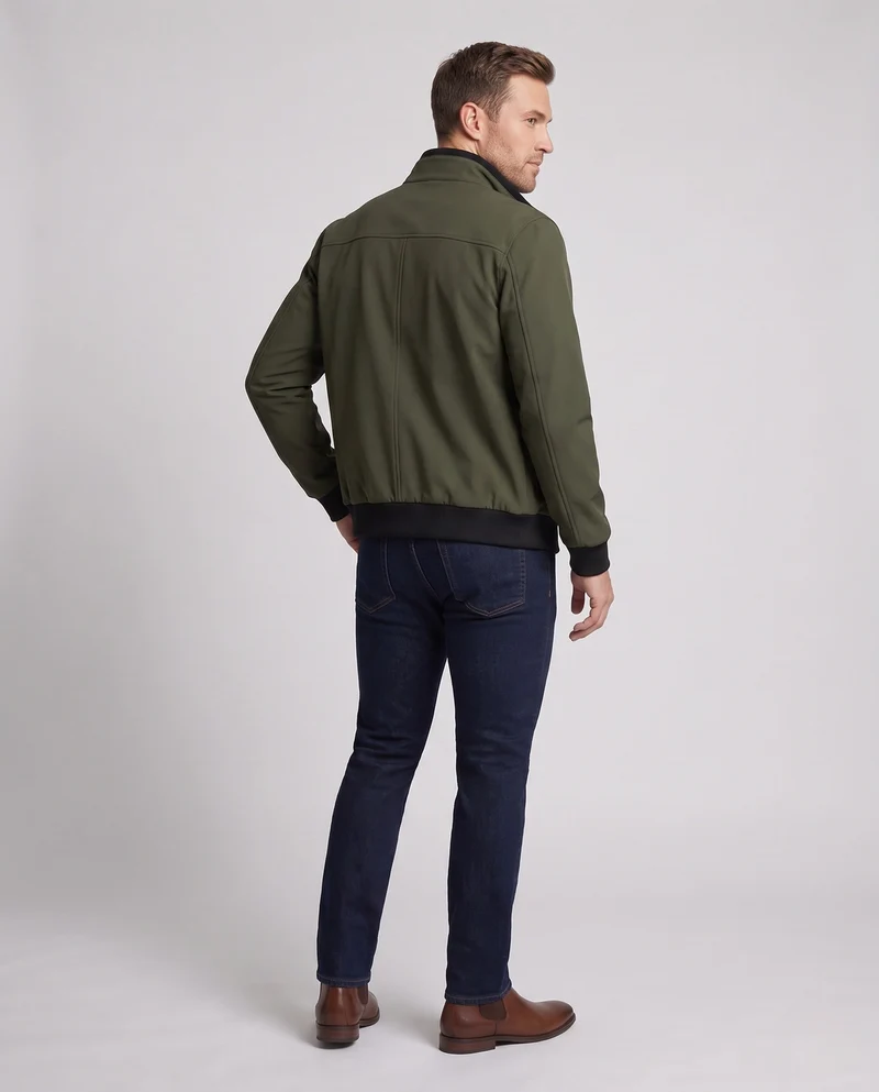 Herren Sportliche Bomberjacke mit Stehkragen Nord Taschen