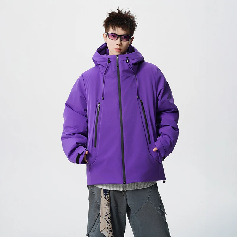 Herren wattierte, wasserabweisende Tech-Outdoorjacke mit Kapuze Nord Taschen