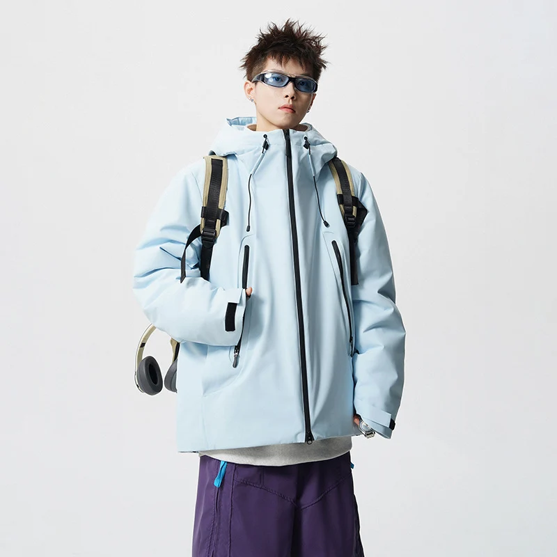 Herren wattierte, wasserabweisende Tech-Outdoorjacke mit Kapuze Nord Taschen