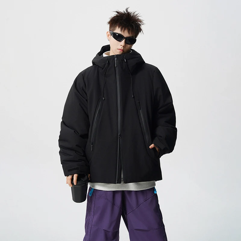 Herren wattierte, wasserabweisende Tech-Outdoorjacke mit Kapuze Nord Taschen