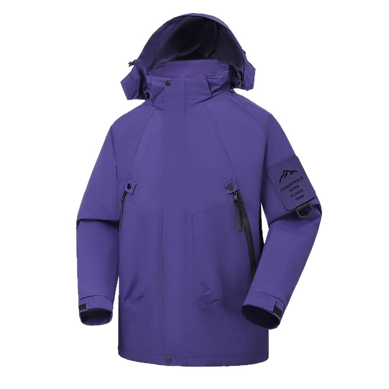 Herren Wasserdichte Softshell-Outdoorjacke mit verstellbarer Kapuze und versiegelten Nähten Nord Taschen