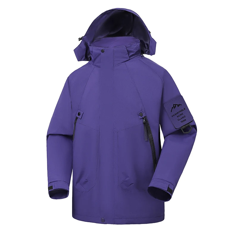 Herren Wasserdichte Softshell-Outdoorjacke mit verstellbarer Kapuze und versiegelten Nähten Nord Taschen