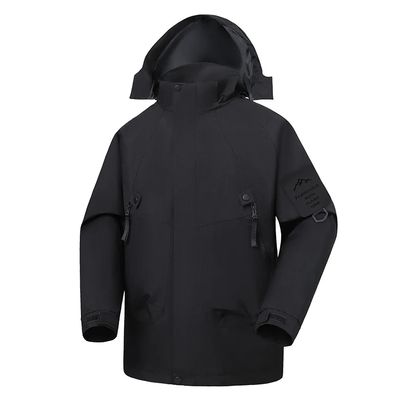 Herren Wasserdichte Softshell-Outdoorjacke mit verstellbarer Kapuze und versiegelten Nähten Nord Taschen