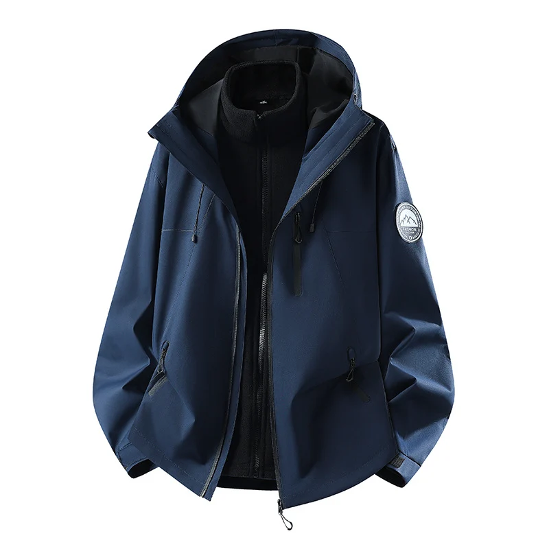 Herren Wasserdichte Softshell-Jacke mit Kapuze und atmungsaktiver Membran Nord Taschen