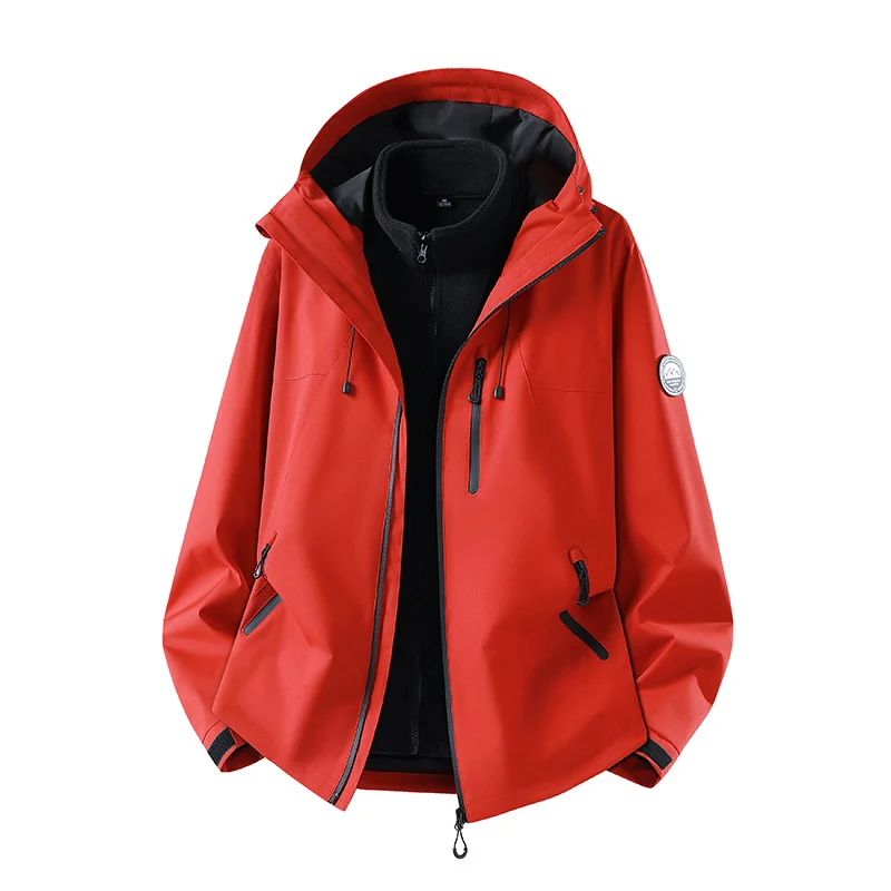 Herren Wasserdichte Softshell-Jacke mit Kapuze und atmungsaktiver Membran Nord Taschen