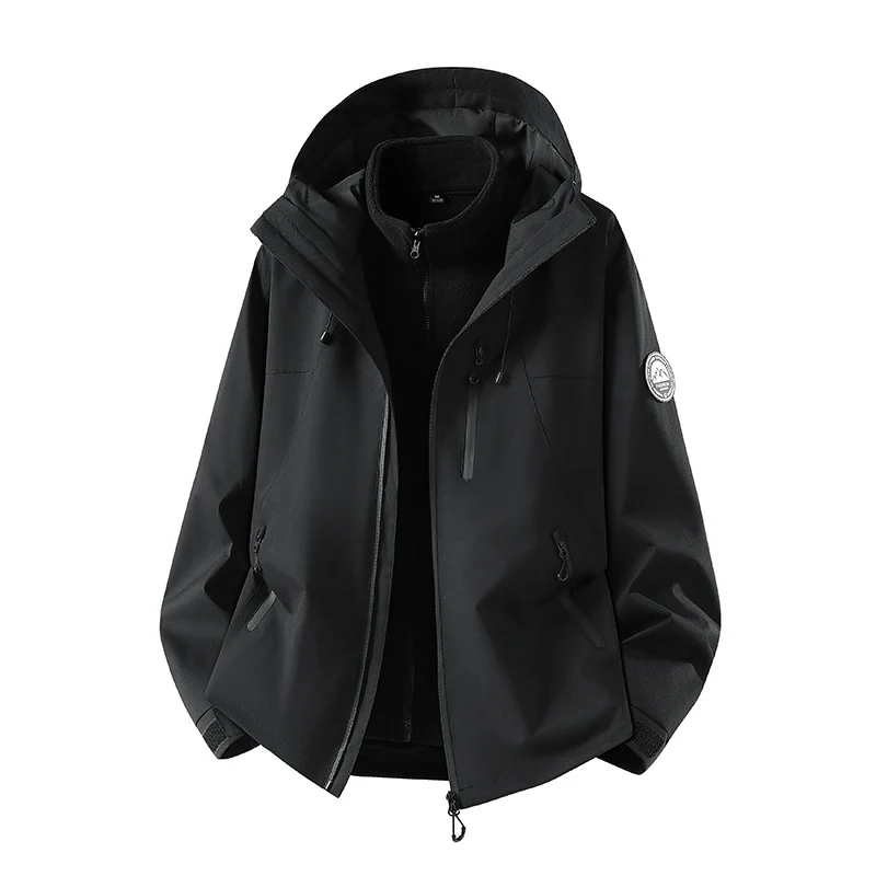 Herren Wasserdichte Softshell-Jacke mit Kapuze und atmungsaktiver Membran Nord Taschen