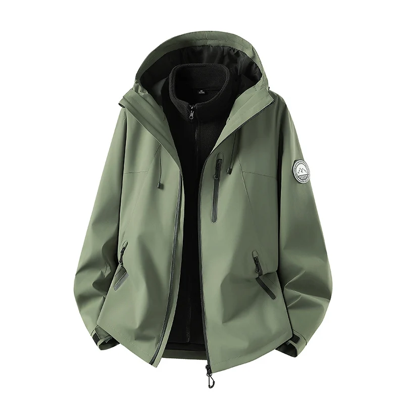 Herren Wasserdichte Softshell-Jacke mit Kapuze und atmungsaktiver Membran Nord Taschen