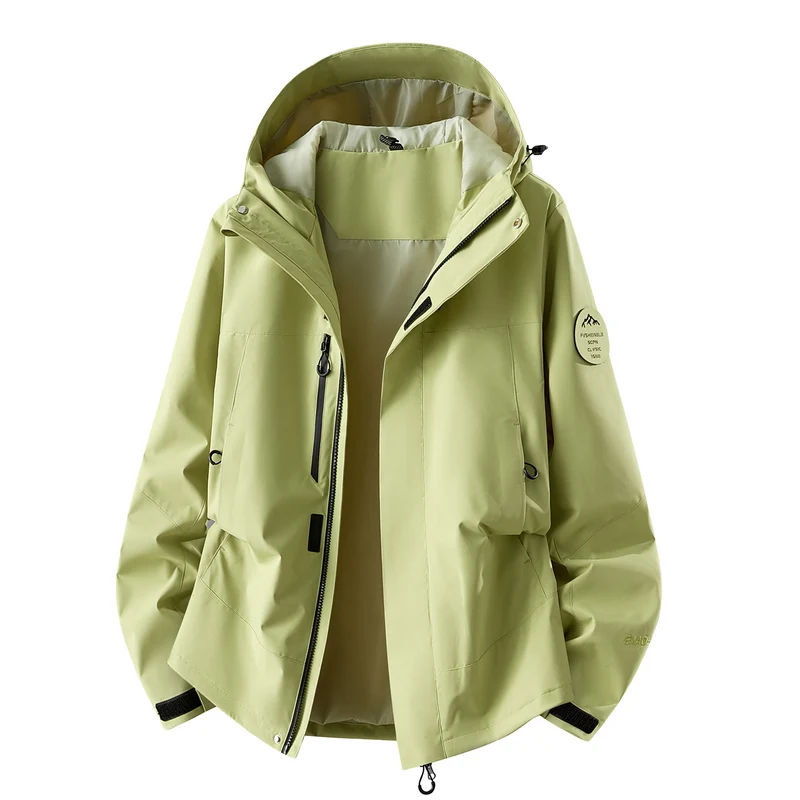 Herren wasserdichte Outdoorjacke mit abnehmbarer Fleece-Innenjacke Nord Taschen