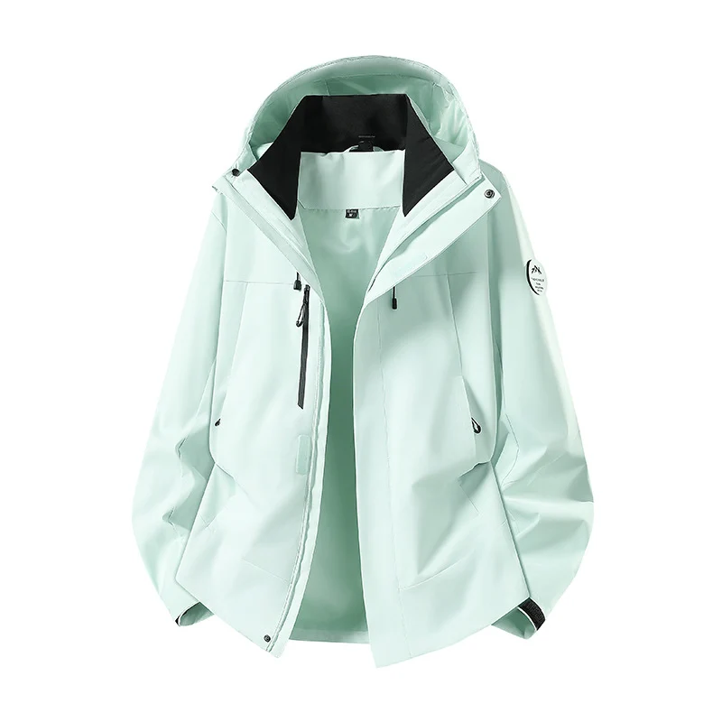Herren wasserdichte Outdoorjacke mit abnehmbarer Fleece-Innenjacke Nord Taschen