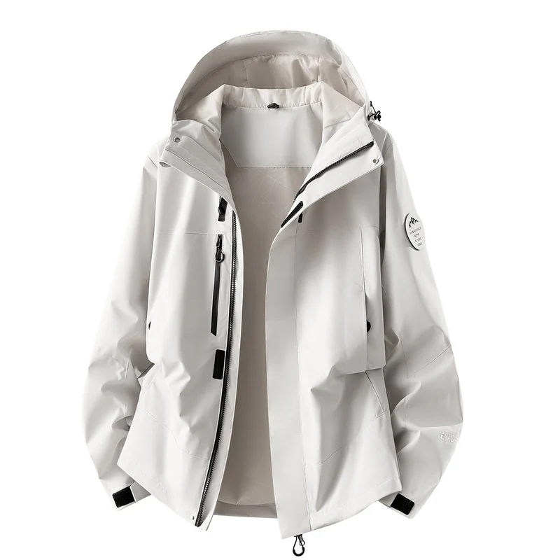 Herren wasserdichte Outdoorjacke mit abnehmbarer Fleece-Innenjacke Nord Taschen