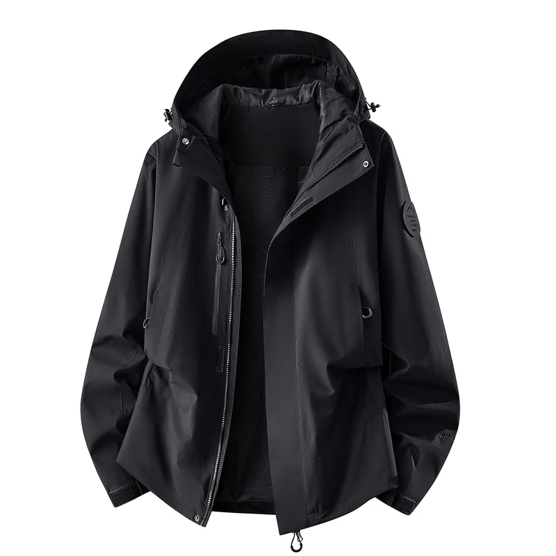 Herren wasserdichte Outdoorjacke mit abnehmbarer Fleece-Innenjacke Nord Taschen