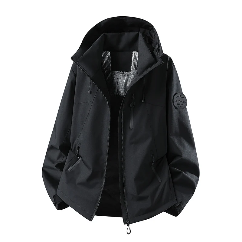 Herren Wasserabweisende Softshelljacke mit Kapuze und Reißverschlusstaschen Nord Taschen