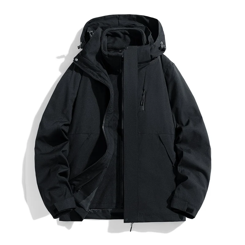 Herren Urbaner Funktionsparka mit Fleecefutter und Kapuze Nord Taschen