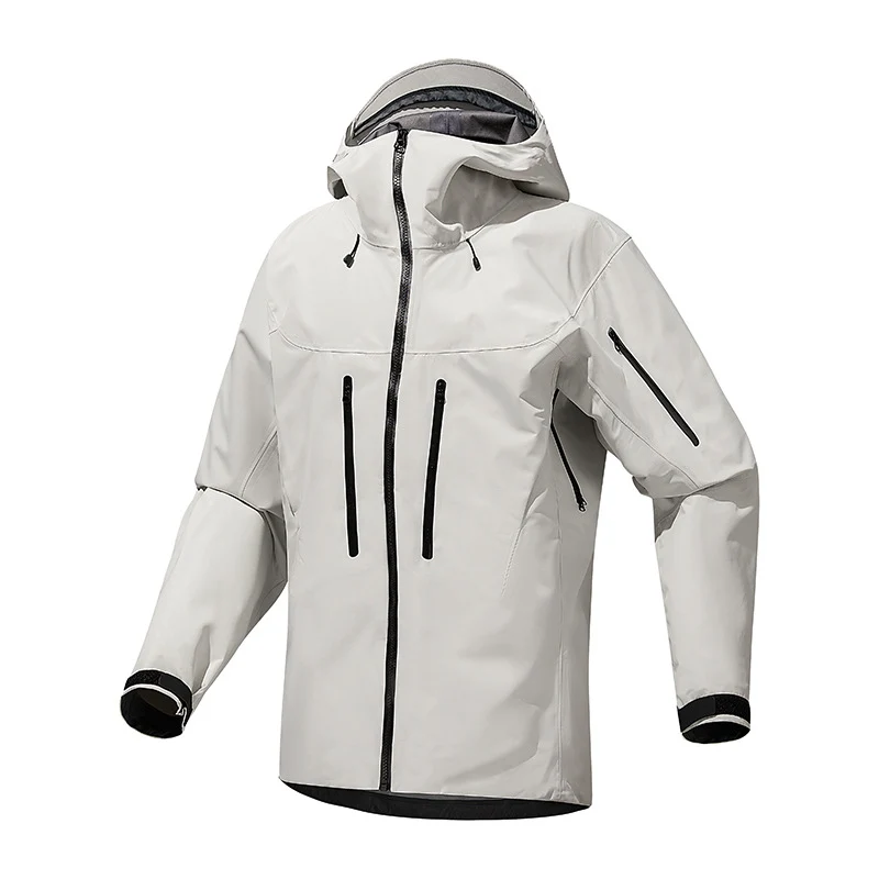 Herren Technische wasserdichte Softshell-Regenjacke mit verschweißten Nähten und vertikalen Brusttaschen Nord Taschen