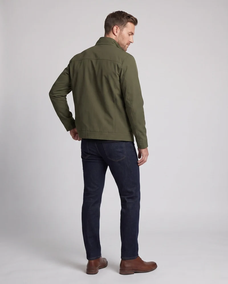 Herren Freizeit Canvas Blouson mit Stehkragen, Reißverschlusstaschen und wärmendem Fleece-Futter Nord Taschen
