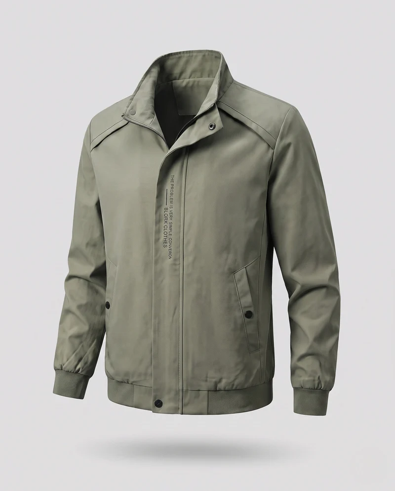 Herren lässige Bomberjacke im minimalistischen urbanen Look mit Stehkragen und Rippbündchen Nord Taschen