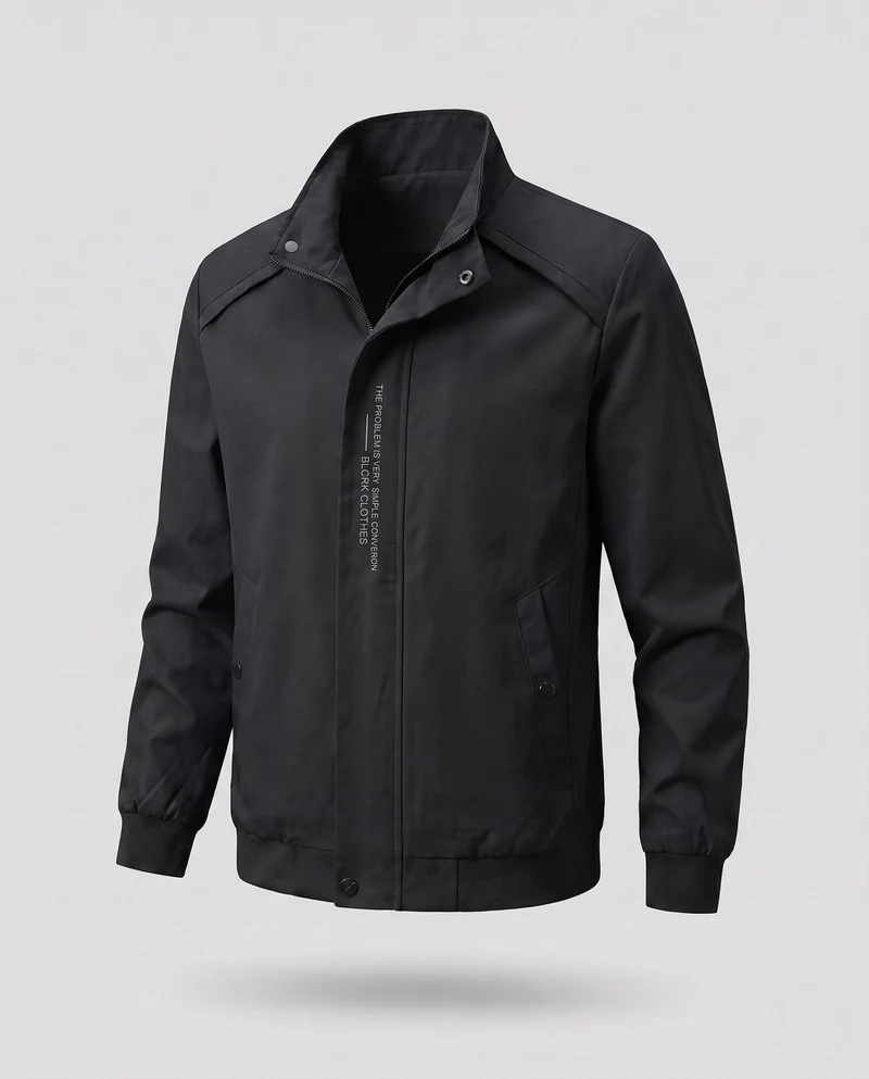 Herren lässige Bomberjacke im minimalistischen urbanen Look mit Stehkragen und Rippbündchen Nord Taschen