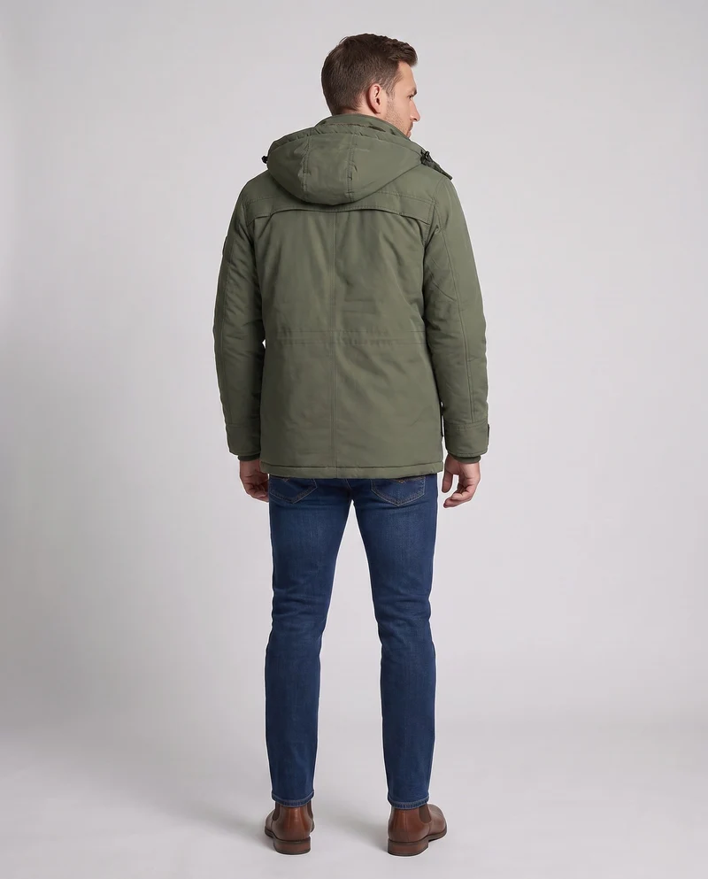 Herren kurze gepolsterte Feldblouson mit gesteppter thermischer Futter und Klappentaschen Nord Taschen