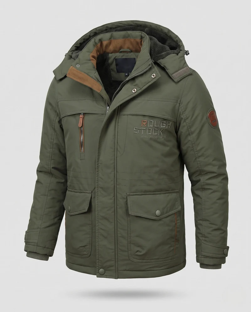 Herren kurze gepolsterte Feldblouson mit gesteppter thermischer Futter und Klappentaschen Nord Taschen