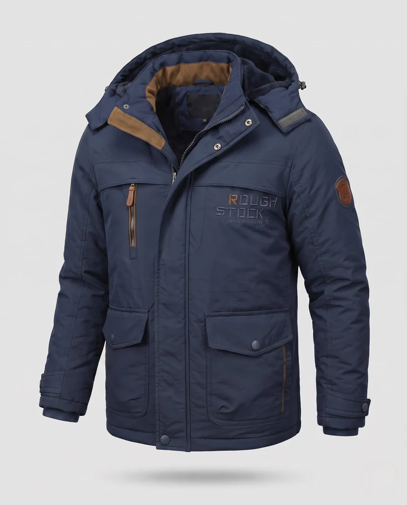 Herren kurze gepolsterte Feldblouson mit gesteppter thermischer Futter und Klappentaschen Nord Taschen